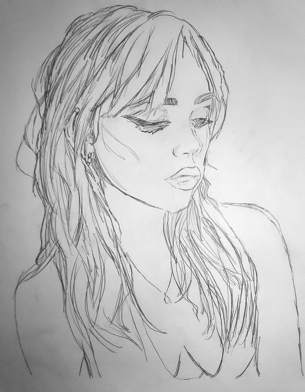 Pencil line sketch by Mateo