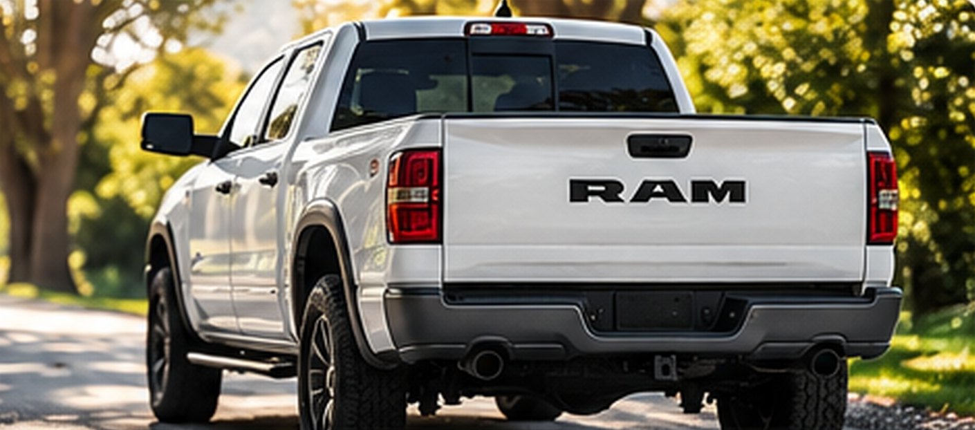 White pickup truck, temporary representative photo